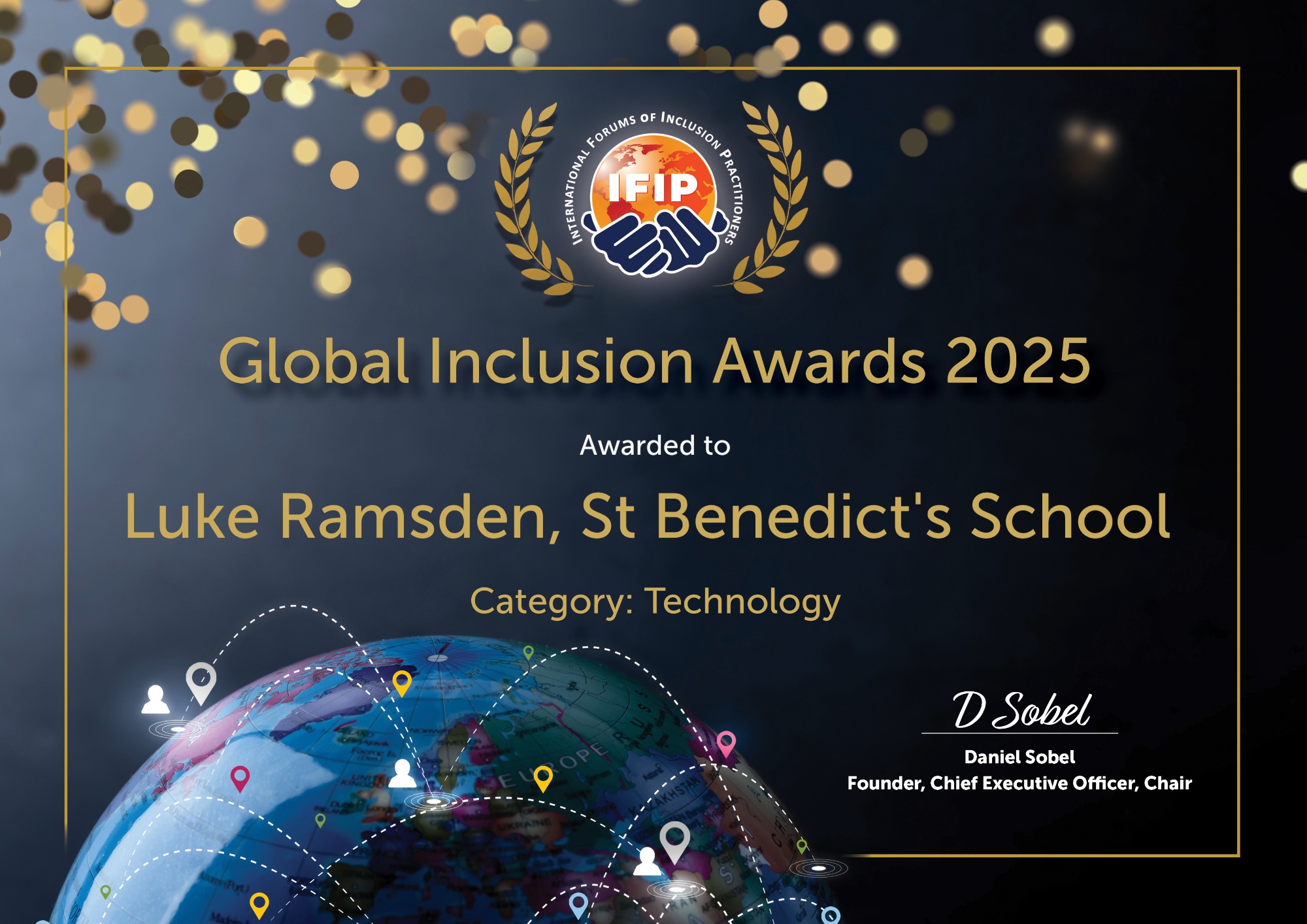 Global Inclusion Award Certificate