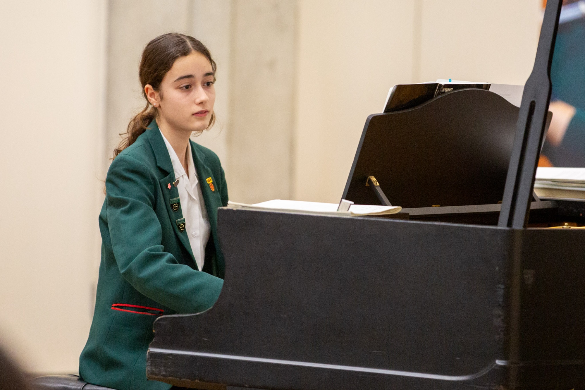 St Benedict's Music Festival Elsa M-A  playing piano