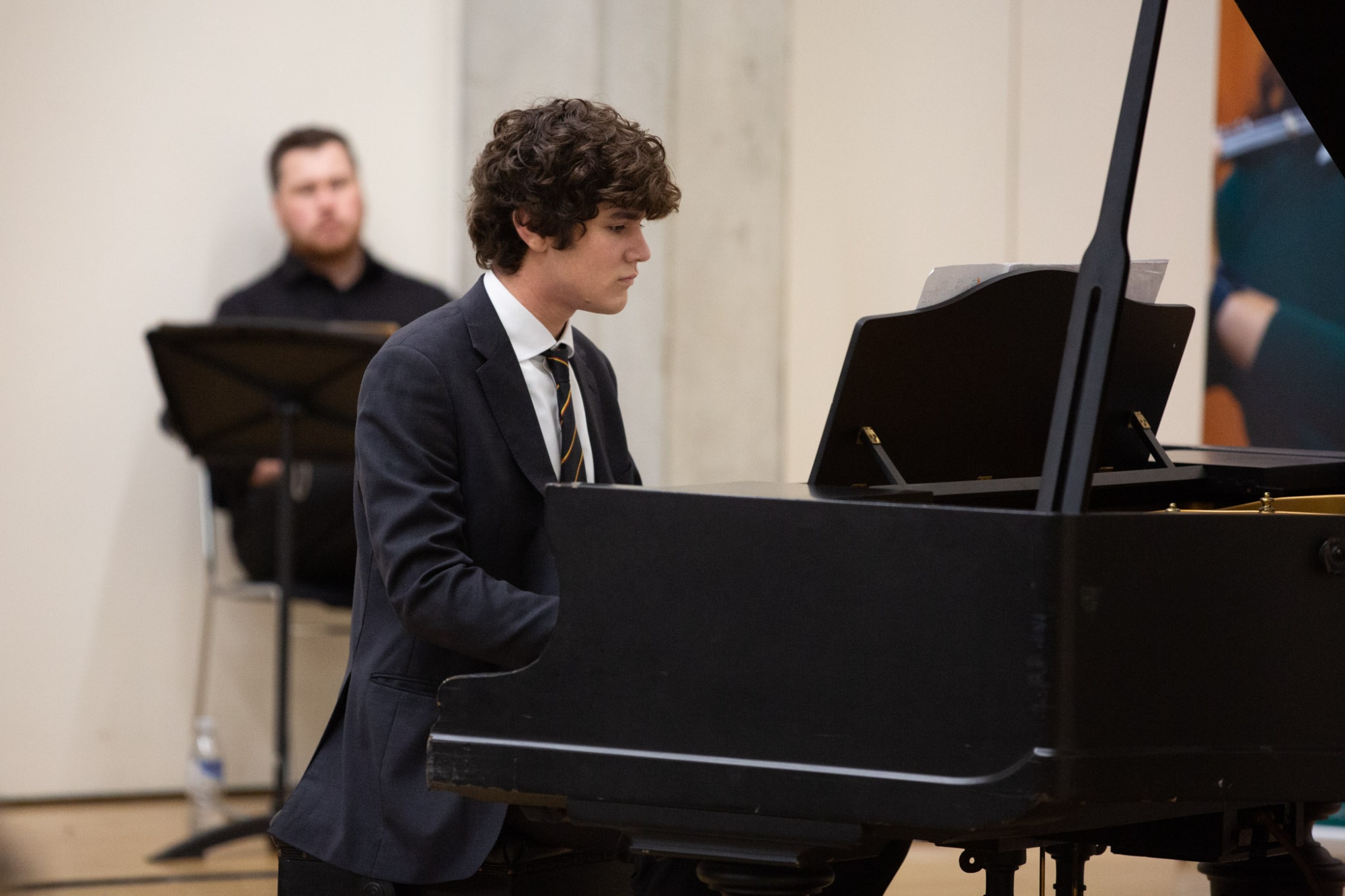 St Benedict's Music Festival Artie H playing piano   